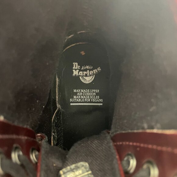 Dr. Martens Cherry Red 1460 Vegan Patent Leather Chelsea Boots Size 6 - Picture 12 of 14